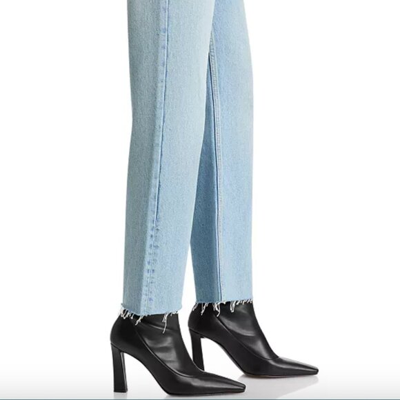 Re/Done Easy Rhinestone Straight Crop Jeans in Diamond Tide 26 $395 - Picture 8 of 8